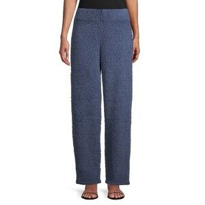 Heritage women's Cozy Teddy Bear Sweat Pants Navy Size M NWOT